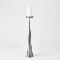 Global Views Beacon Candle Holder - Gunmetal -Grayson-Living 71946