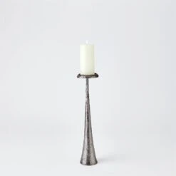 Global Views Beacon Candle Holder - Gunmetal -Grayson-Living 71949