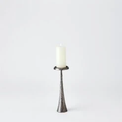 Global Views Beacon Candle Holder - Gunmetal -Grayson-Living 71950