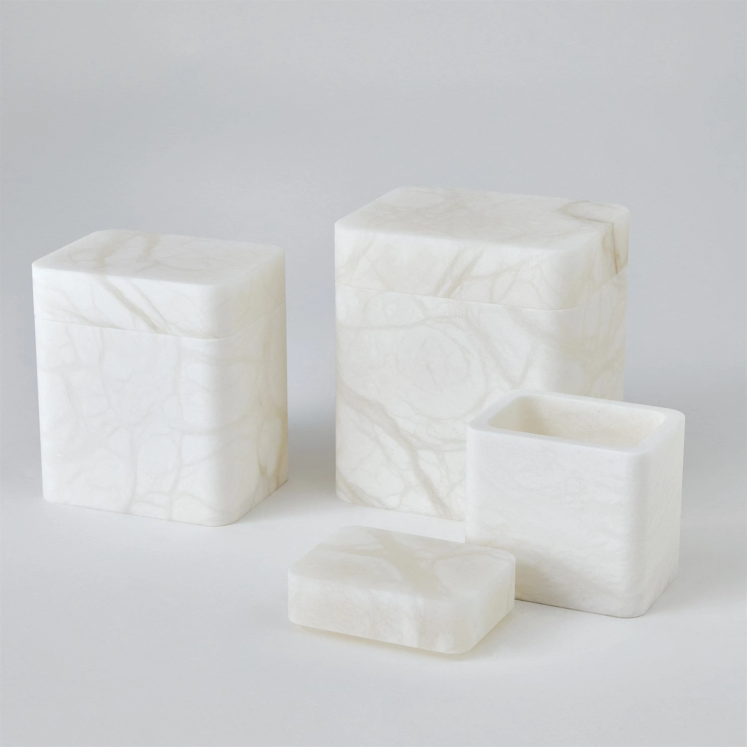 Global Views Raggio Alabaster Box - White 8 Global Views Raggio Alabaster Box - White - Image 8