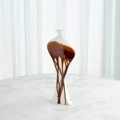 Global Views Curvy Bottle - Garnet Splash 11 Global Views Curvy Bottle - Garnet Splash -Grayson-Living 72712