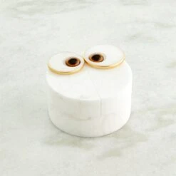 Global Views Alabaster Owl Box