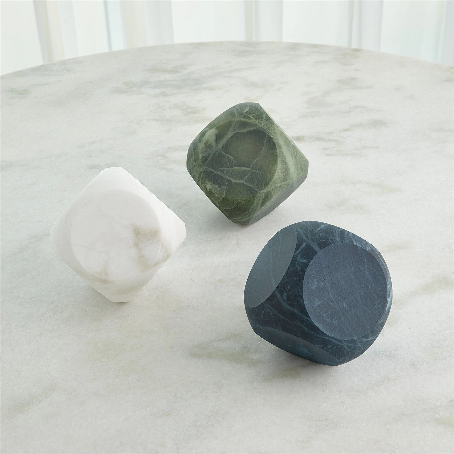 Global Views Square Alabaster Object 1 Global Views Square Alabaster Object