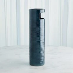 Global Views Cut Out Vase - Dark Blue -Grayson-Living 73668