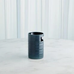 Global Views Cut Out Vase - Dark Blue -Grayson-Living 73672
