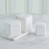 Global Views Raggio Alabaster Box - White