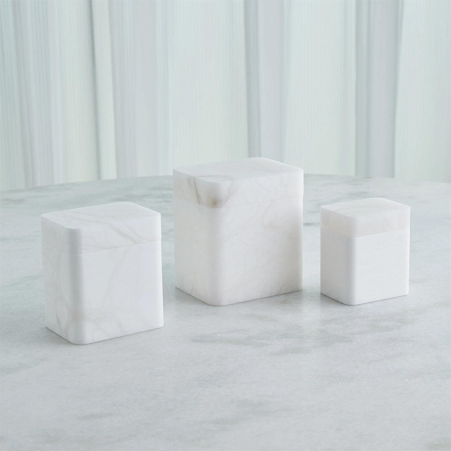 Global Views Raggio Alabaster Box - White 6 Global Views Raggio Alabaster Box - White - Image 6