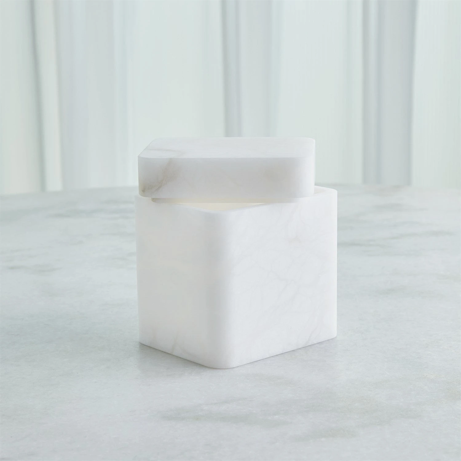 Global Views Raggio Alabaster Box - White 14 Global Views Raggio Alabaster Box - White - Image 14