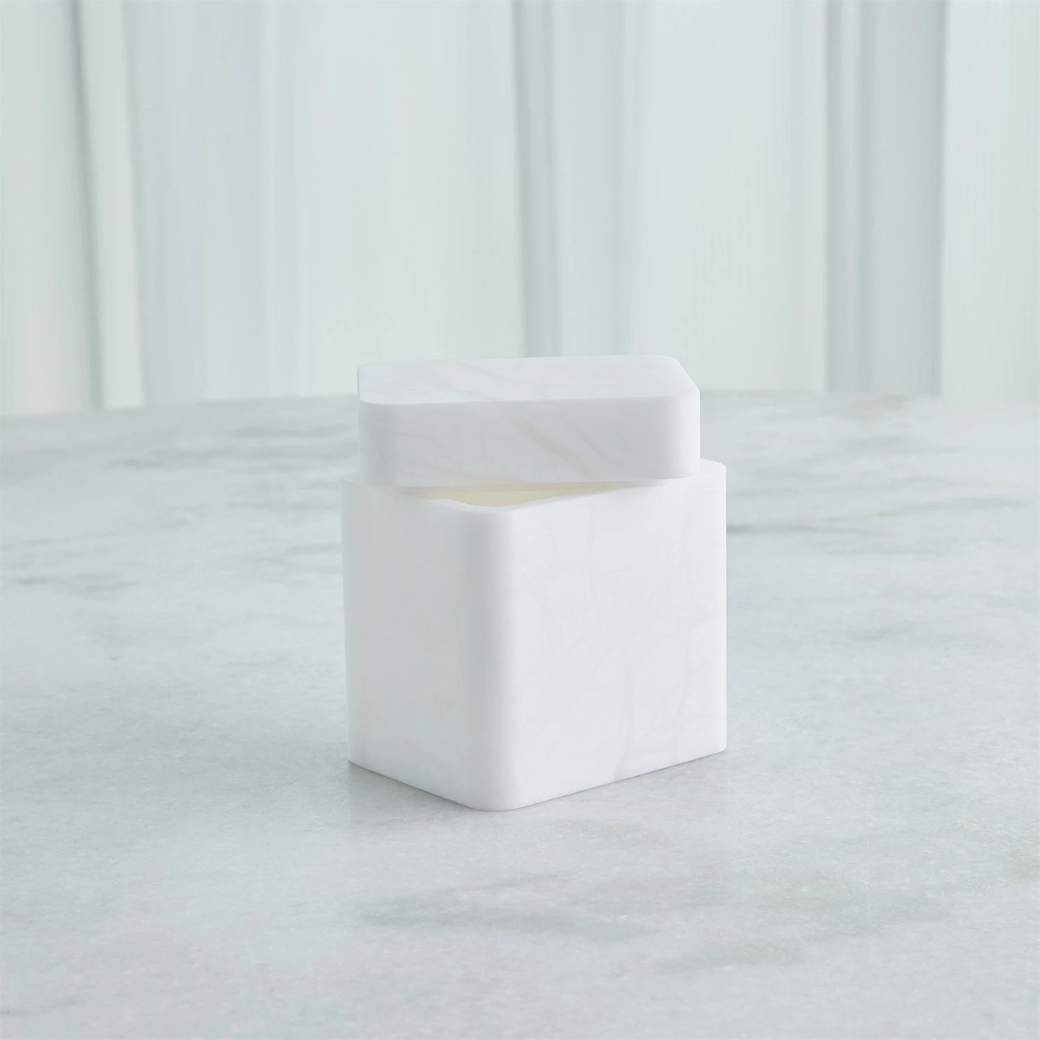Global Views Raggio Alabaster Box - White 16 Global Views Raggio Alabaster Box - White - Image 16