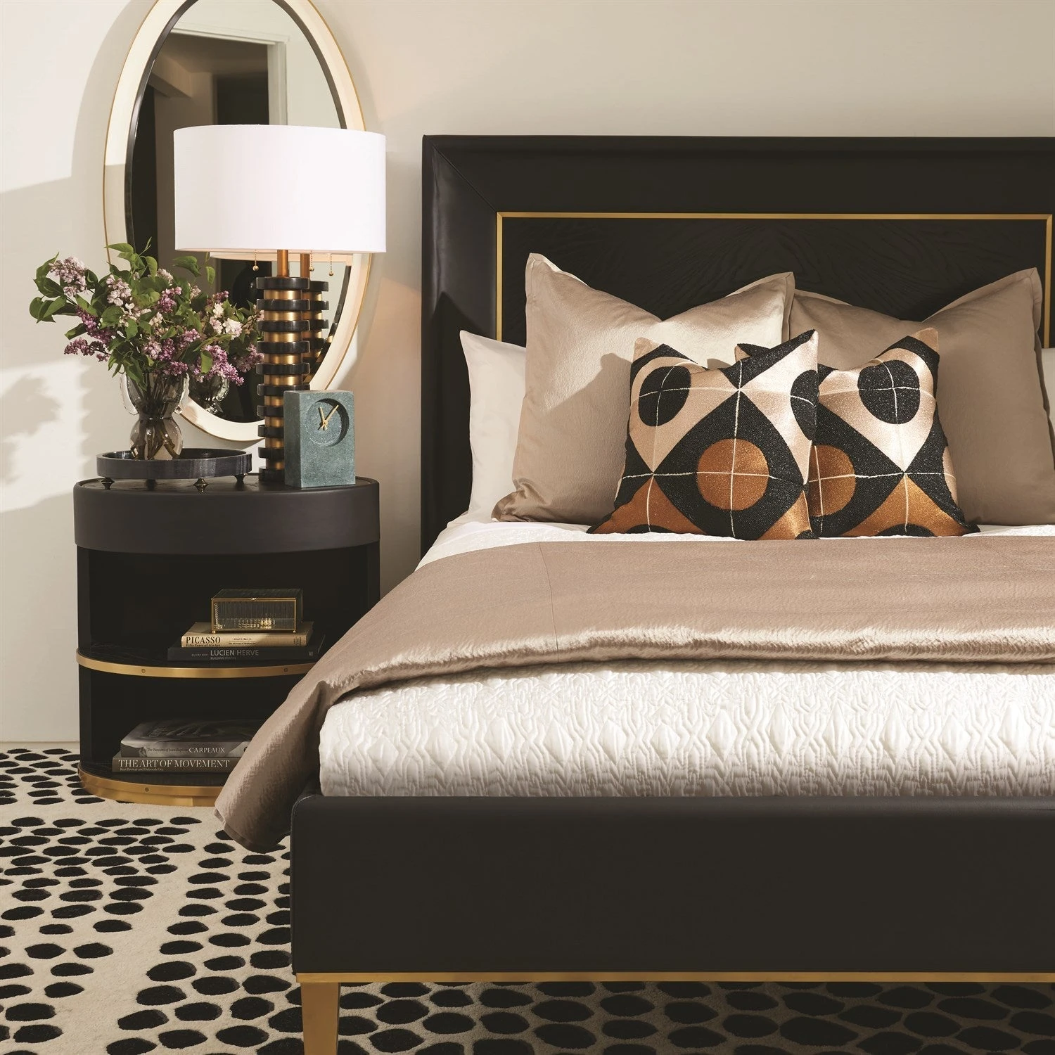 Global Views Marble Stack Lamp - Black 3 Global Views Marble Stack Lamp - Black - Image 3