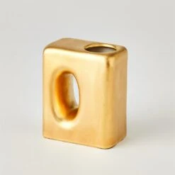 Global Views Oh Yes Vase Matte Gold