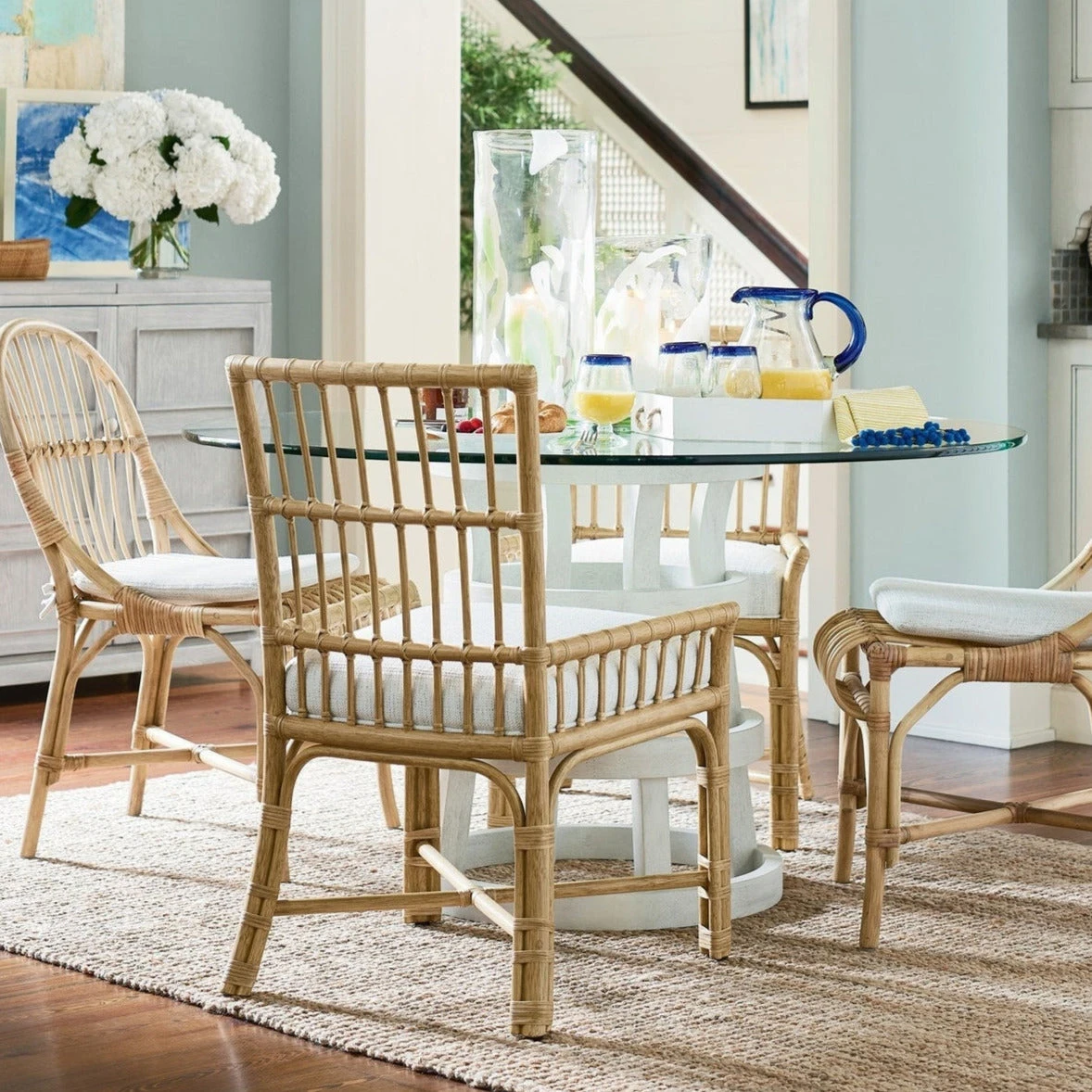 Universal Furniture Coastal Living Round Dining Table With Glass Top 4 Universal Furniture Coastal Living Round Dining Table With Glass Top - Image 4