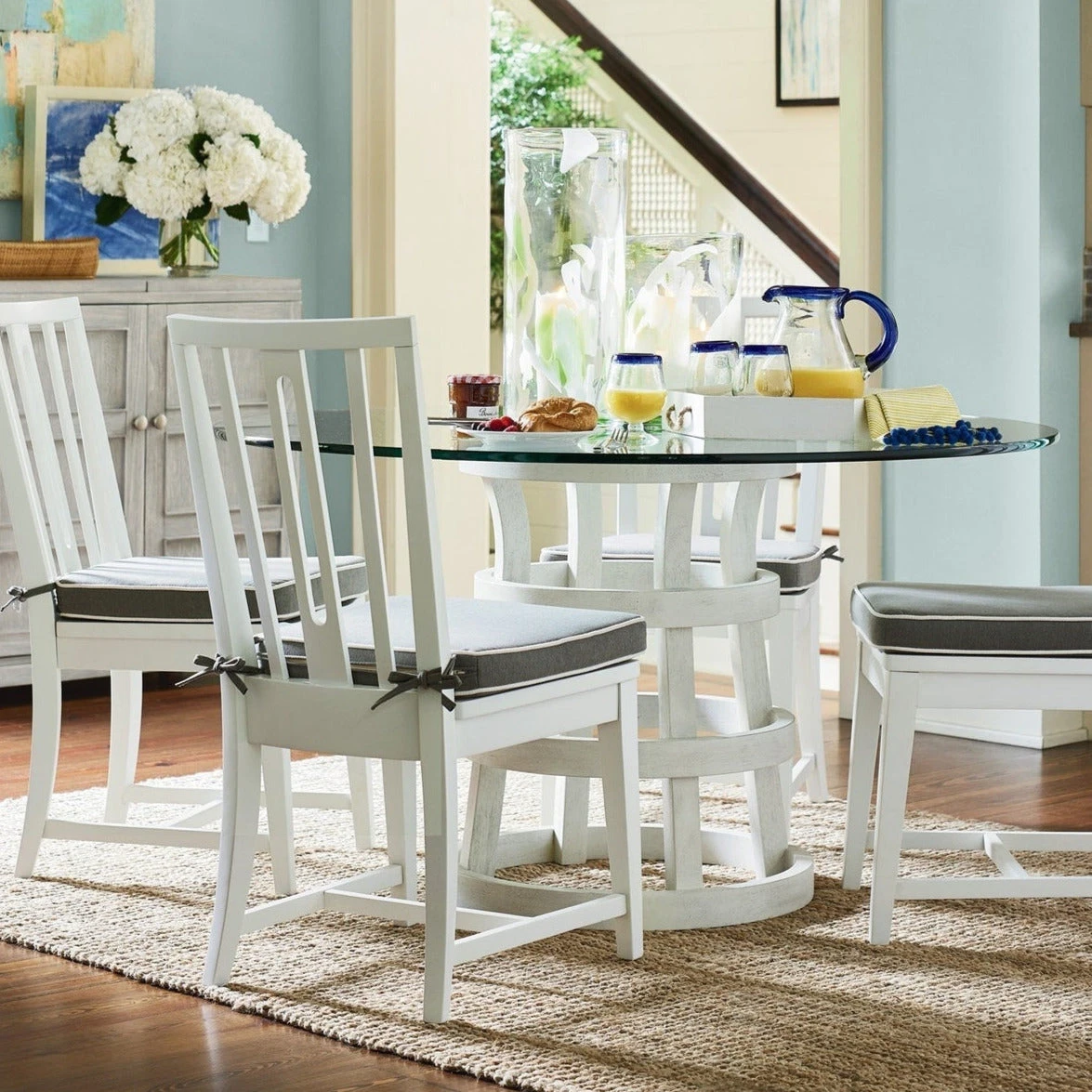 Universal Furniture Coastal Living Round Dining Table With Glass Top 3 Universal Furniture Coastal Living Round Dining Table With Glass Top - Image 3