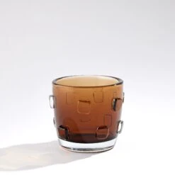 Global Views Ingot Vase-Amber-Sm