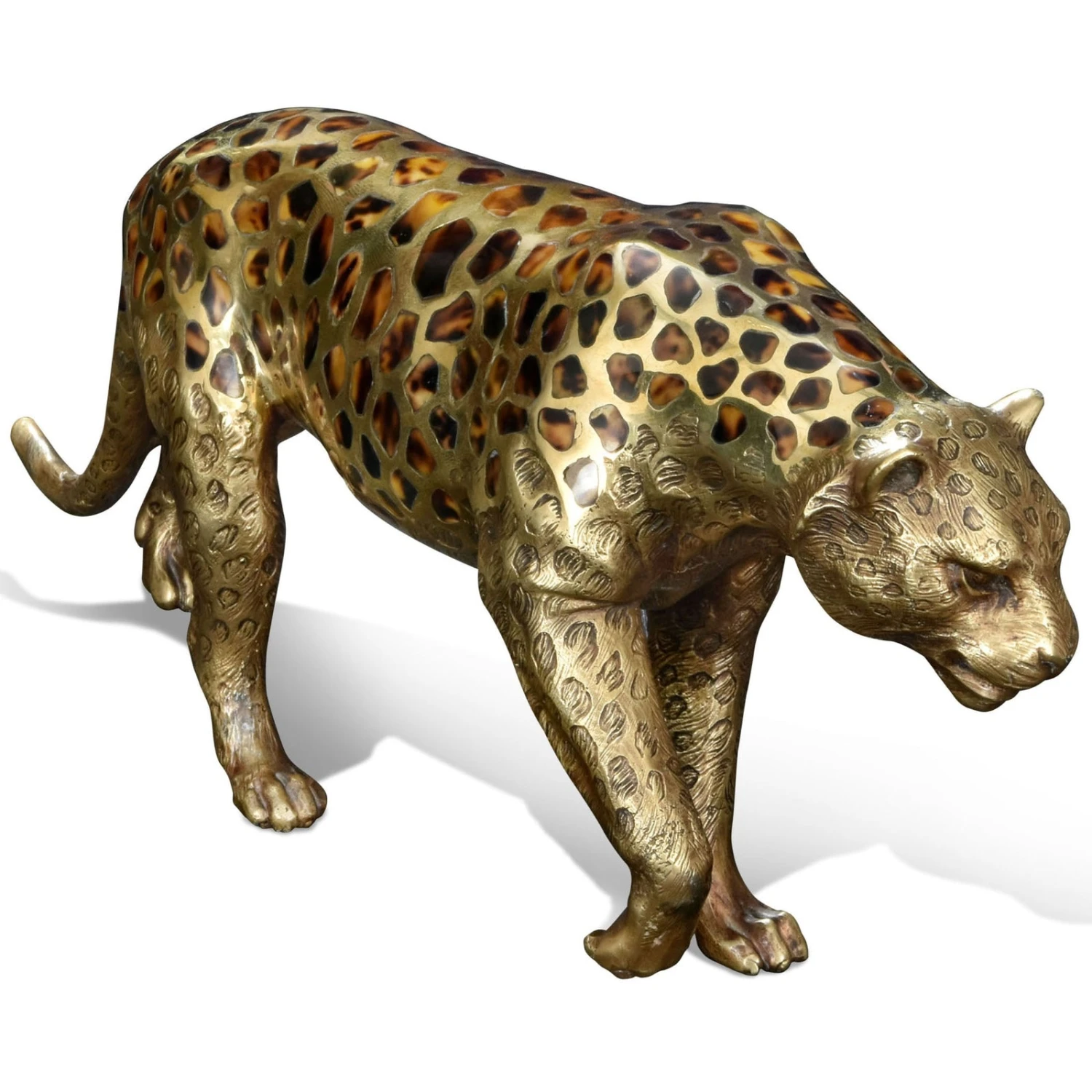 Maitland Smith Prowling Leopard Sculpture (SH41-062116) 1 Maitland Smith Prowling Leopard Sculpture (SH41-062116)