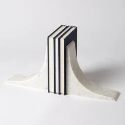 Global Views Sleek Bookends White -Grayson-Living 9.93045 3