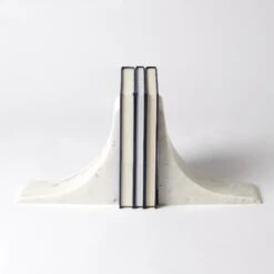 Global Views Sleek Bookends White