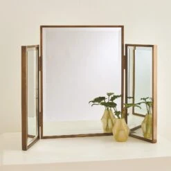 Global Views Tri Fold Vanity Mirror -Grayson-Living 9.93416 3