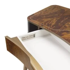 Michael Amini Malibu Crest Crotch Mahogany Vanity/Writing Desk -Grayson-Living 9007058 411 9