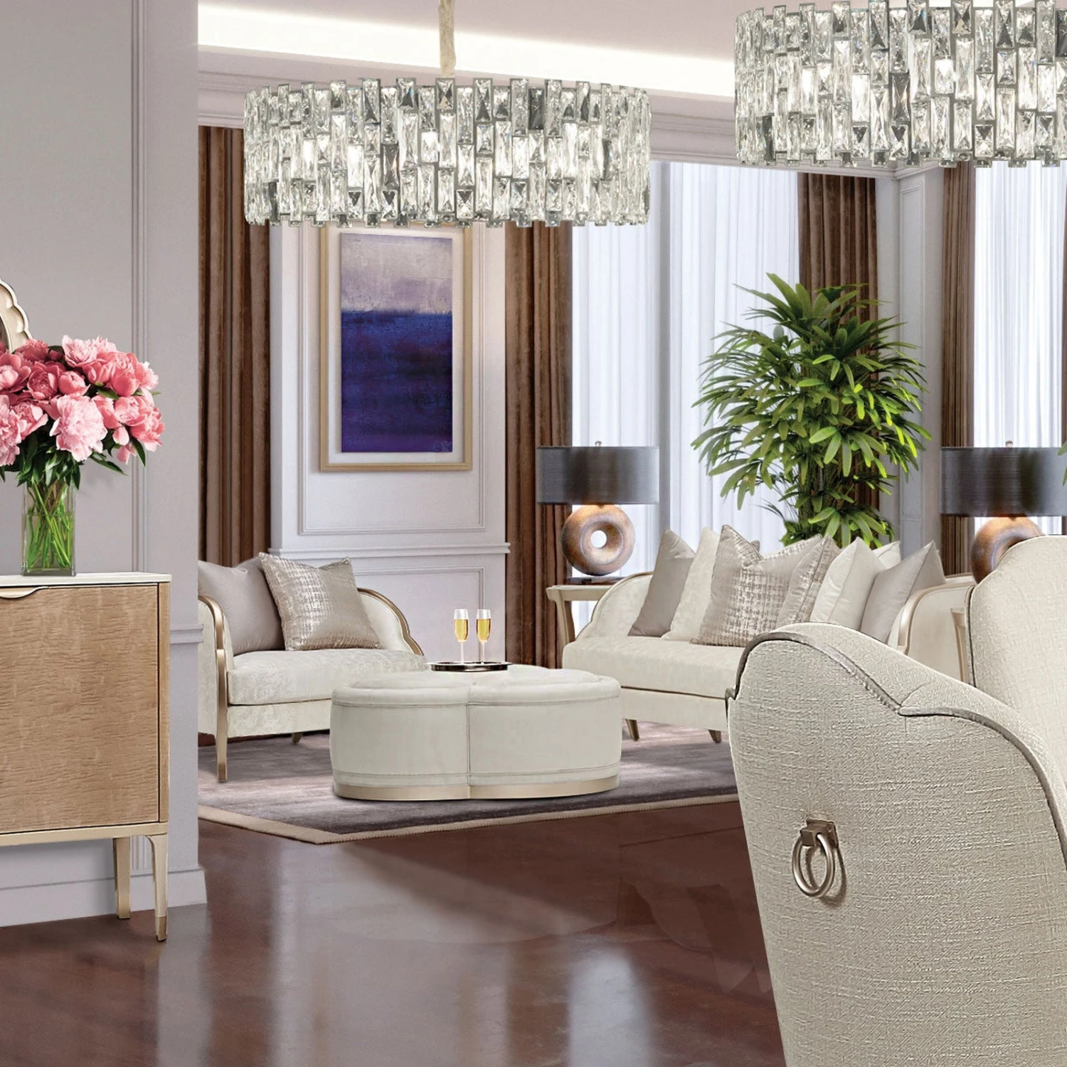 Michael Amini Malibu Crest & Half Accent Chair 4 Michael Amini Malibu Crest & Half Accent Chair - Image 4