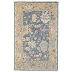 Feizy Karina 6791F Traditional Persian In Gold/Blue/Purple