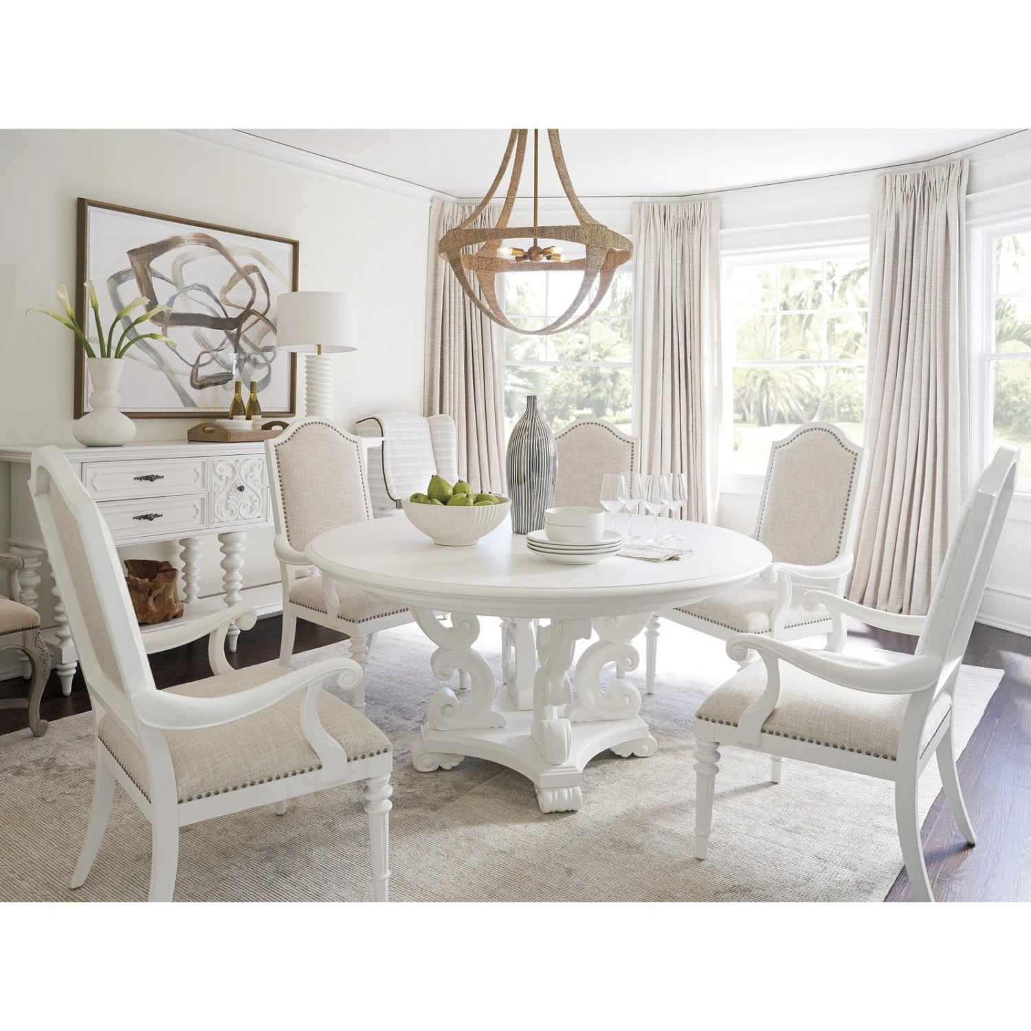 Barclay Butera Villa Blanca Modena Round Dining Table 2 Barclay Butera Villa Blanca Modena Round Dining Table - Image 2