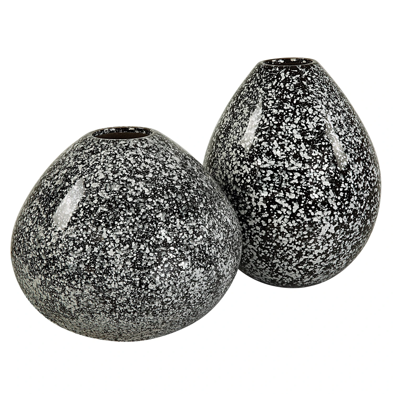 Uttermost Cosmic Black & White Vases - Set Of 2 1 Uttermost Cosmic Black & White Vases - Set Of 2