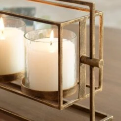 Uttermost Wenman Gold Triple Candleholder -Grayson-Living ACC 104436 18107 A4 DETAIL