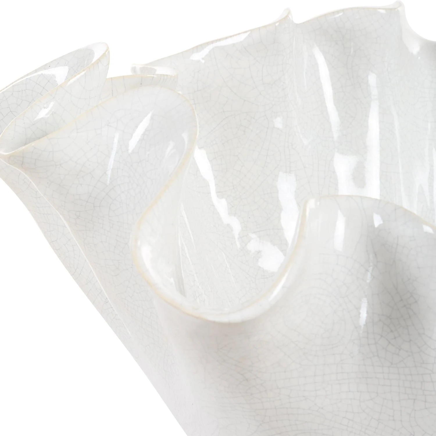 Uttermost Ruffle White Bloom Bowl 5 Uttermost Ruffle White Bloom Bowl - Image 5