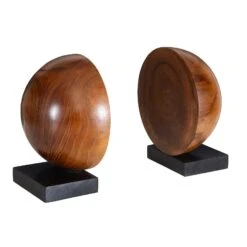 Uttermost Teak And Noir Bookends - Set Of 2
