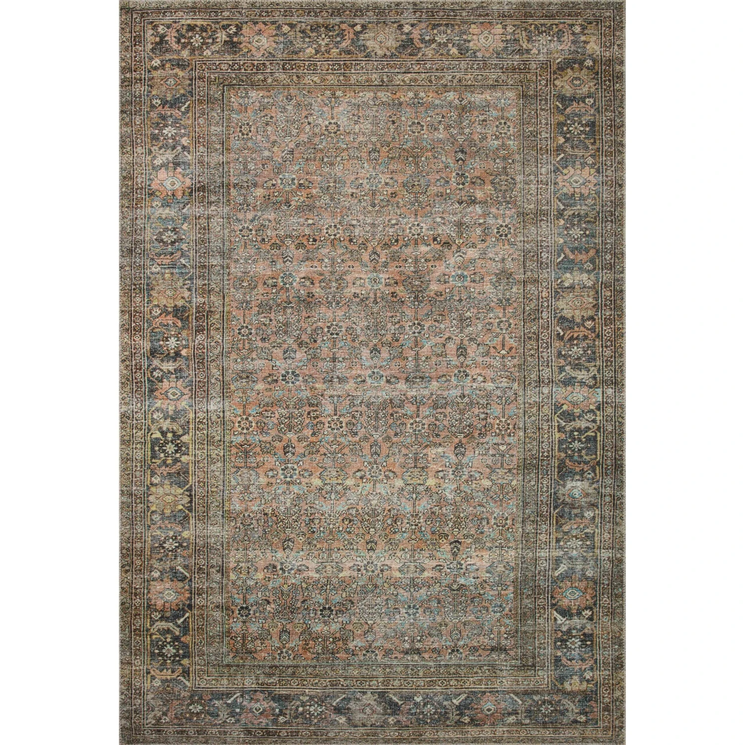 Loloi II Adrian ADR-03 Terracotta / Multi Rug DC10 1 Loloi II Adrian ADR-03 Terracotta / Multi Rug DC10