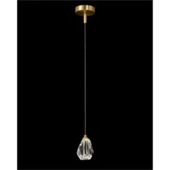 John Richard Faceted Chunk Crystal Single Droplight