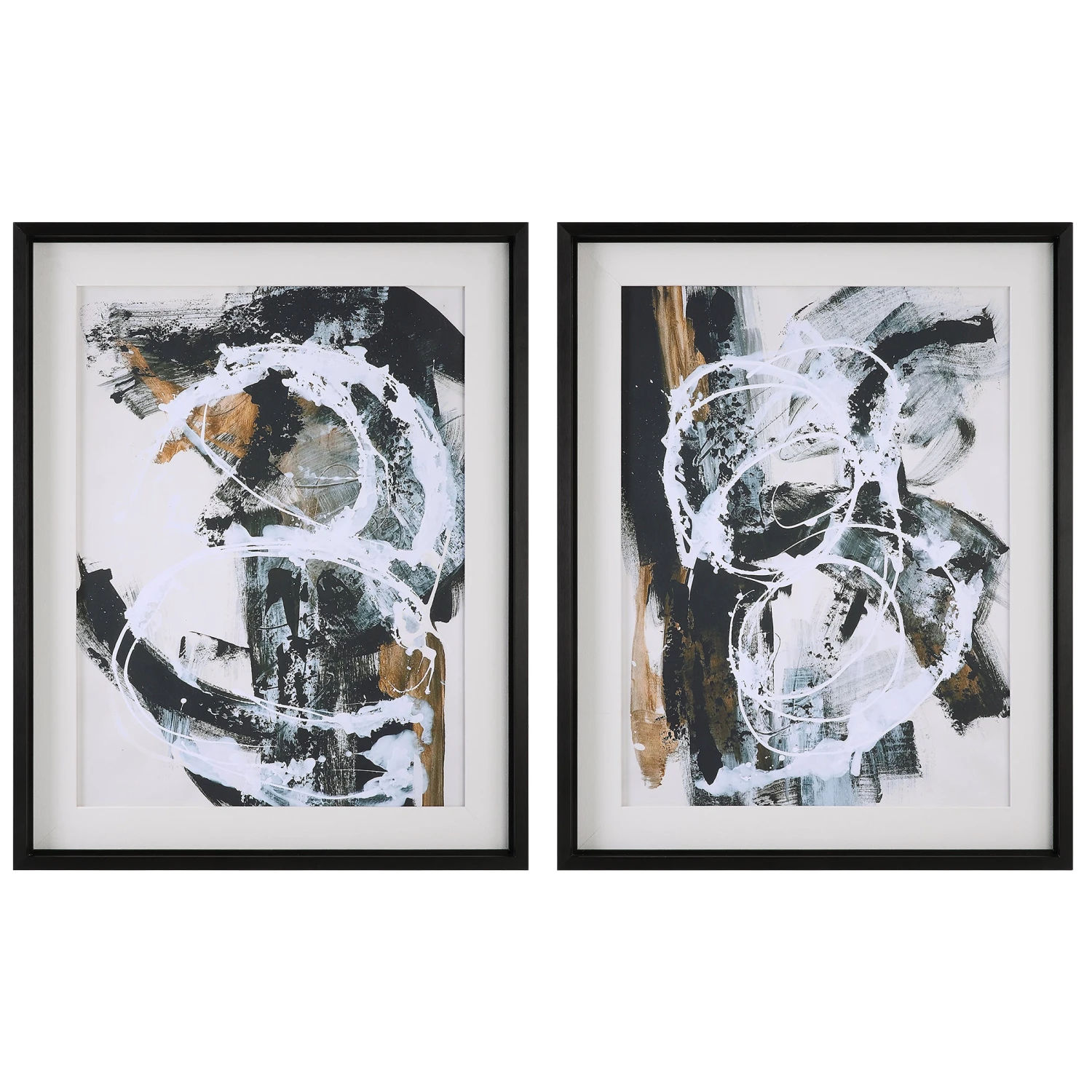 Uttermost Winterland Abstract Prints - Set Of 2 1 Uttermost Winterland Abstract Prints - Set Of 2