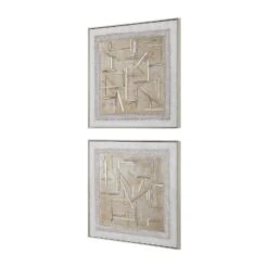 Uttermost Unpredictable Hand Painted Canvases - Set Of 2