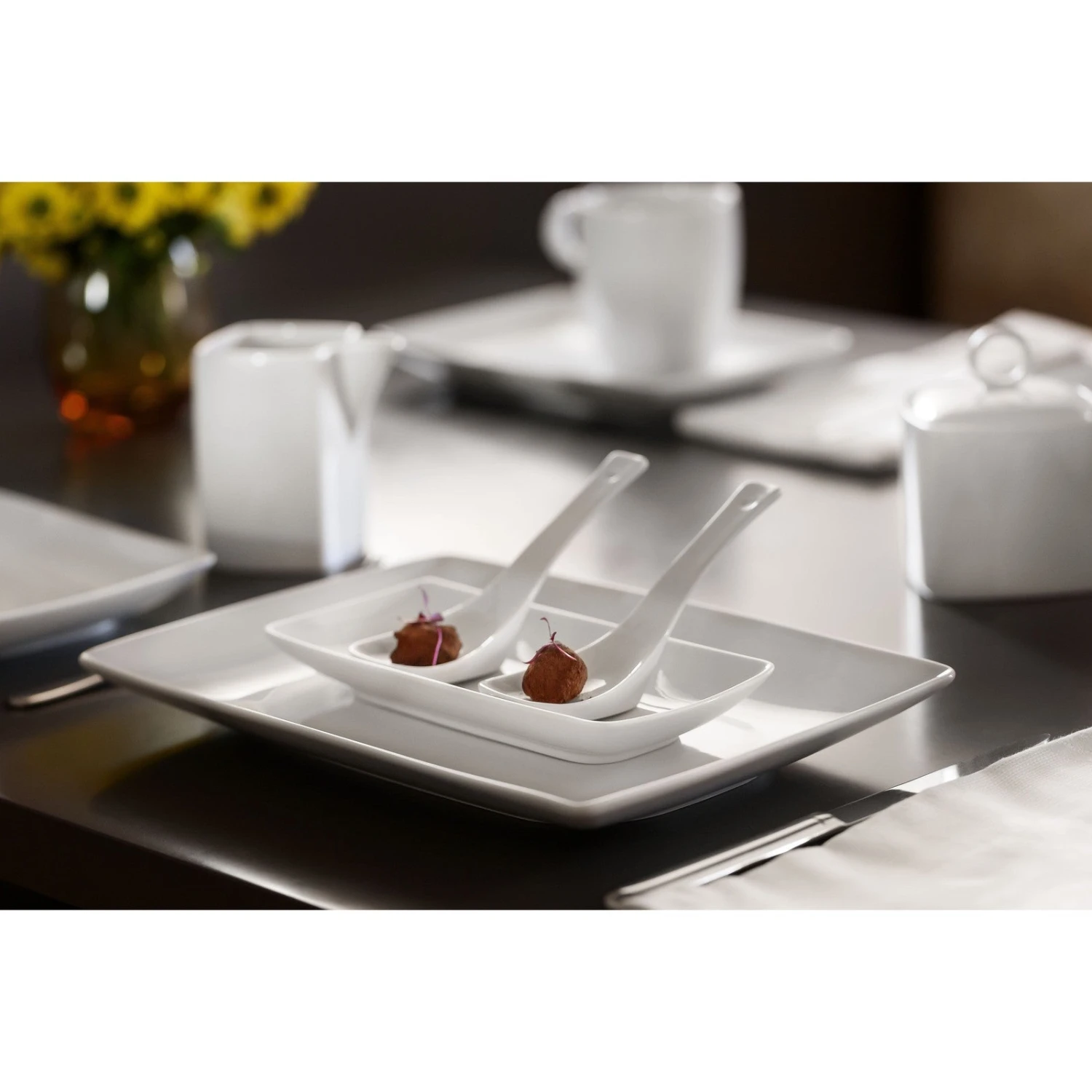 Vista Alegre Carre White Gourmet Spoon 2 Vista Alegre Carre White Gourmet Spoon - Image 2