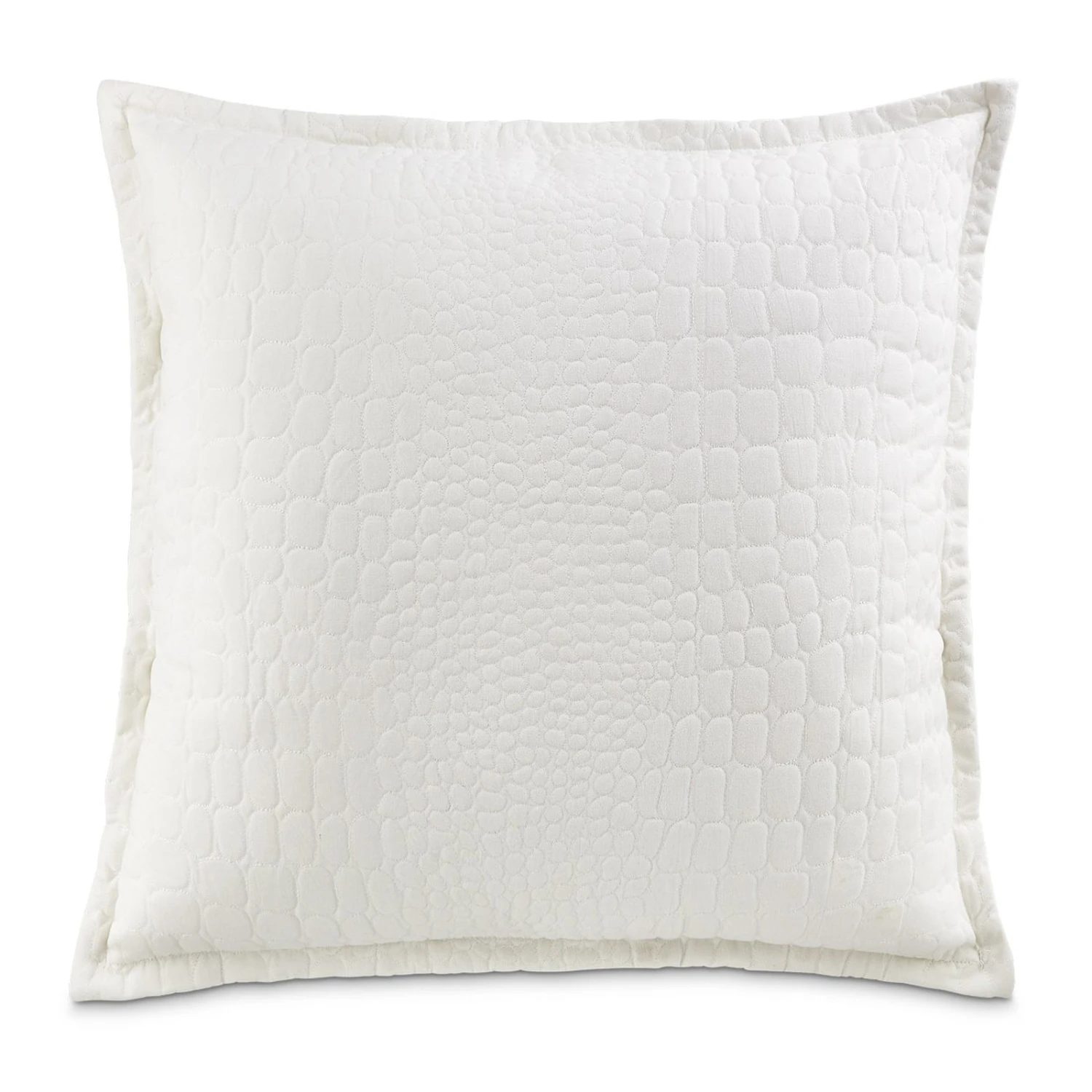 Michael Amini Ashworth 26" Square Euro Sham White Pillow 1 Michael Amini Ashworth 26" Square Euro Sham White Pillow
