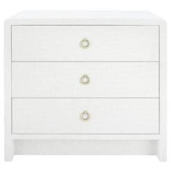 Villa & House Bryant Linen 3-Drawer Side Table 26 Villa & House Bryant Linen 3-Drawer Side Table -Grayson-Living BRY 130 5199 1