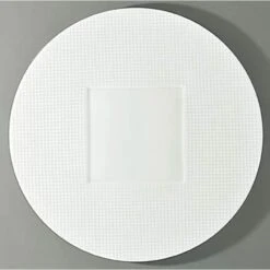 Raynaud Checks Round Buffet Plate Square Center