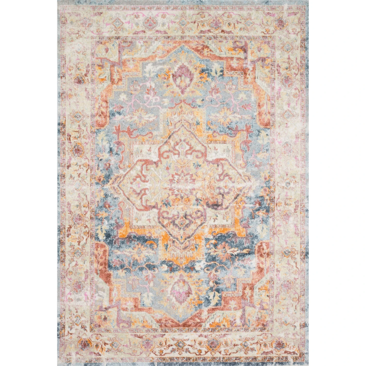 Loloi II Clara CLA-01 Sunset / Ivory Rug DC10 1 Loloi II Clara CLA-01 Sunset / Ivory Rug DC10