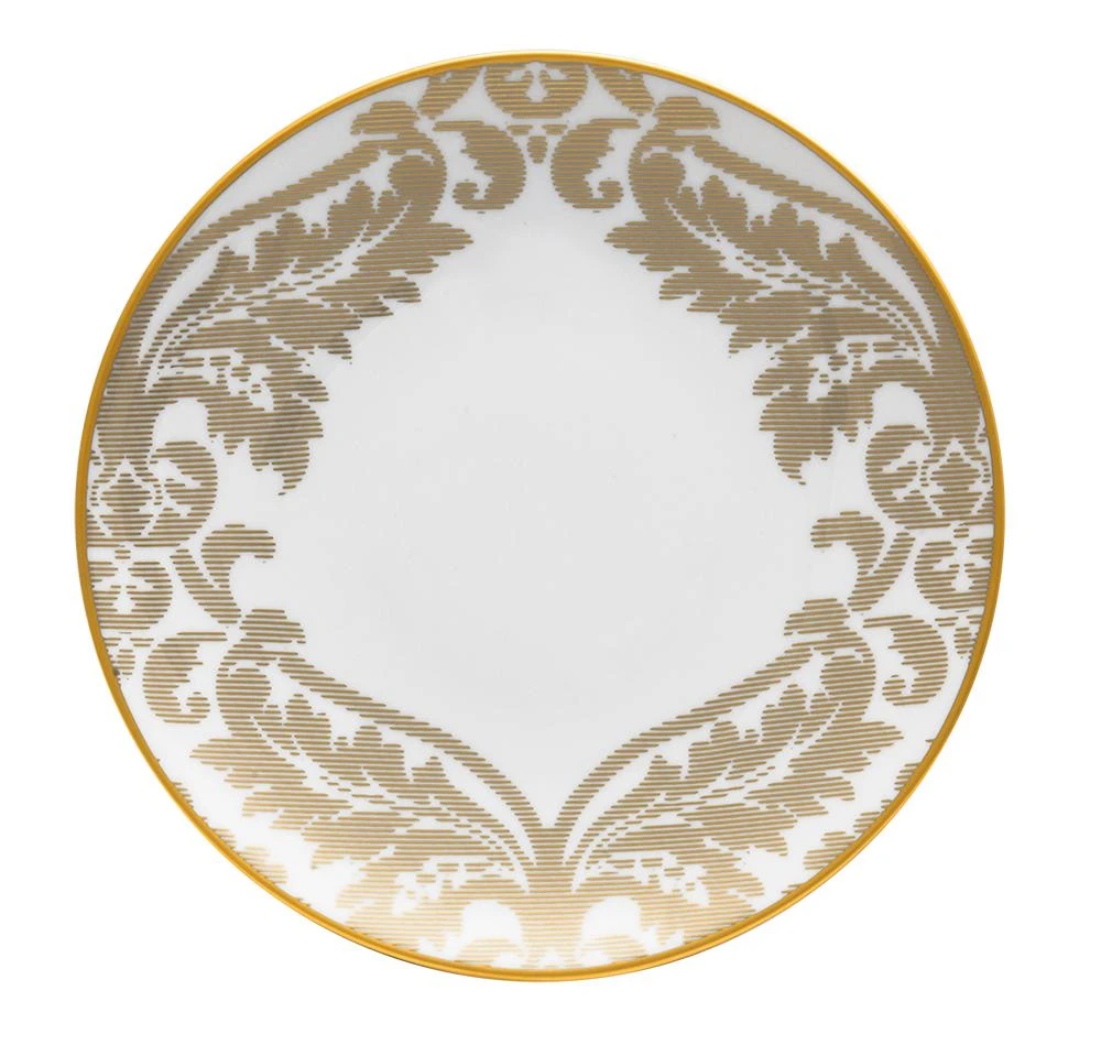 Haviland Damasse Dinner Plate Gold - Large 1 Haviland Damasse Dinner Plate Gold - Large