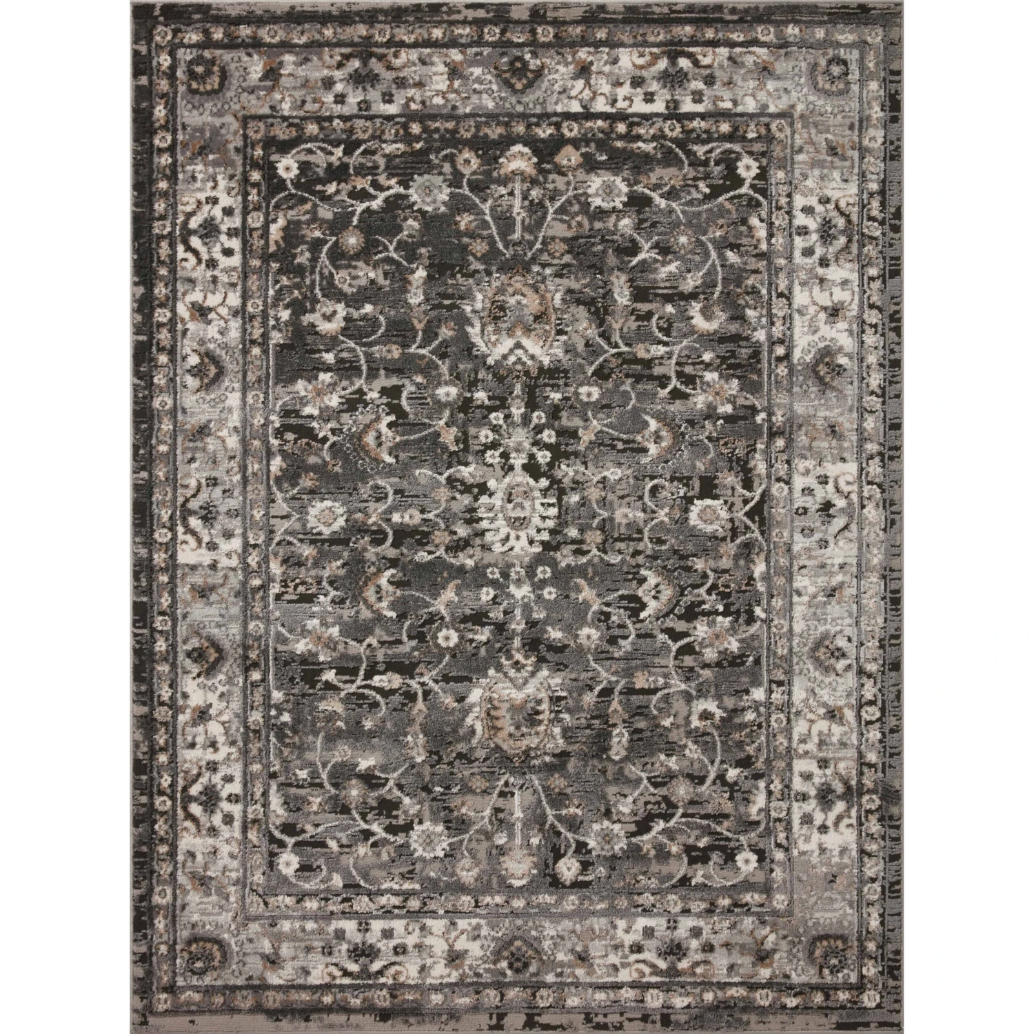 Loloi II Estelle EST-02 Charcoal / Grey Rug DC10 1 Loloi II Estelle EST-02 Charcoal / Grey Rug DC10