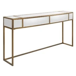 Uttermost Reflect Mirrored Console Table -Grayson-Living FURN 4019 25286 A1 ANGLE