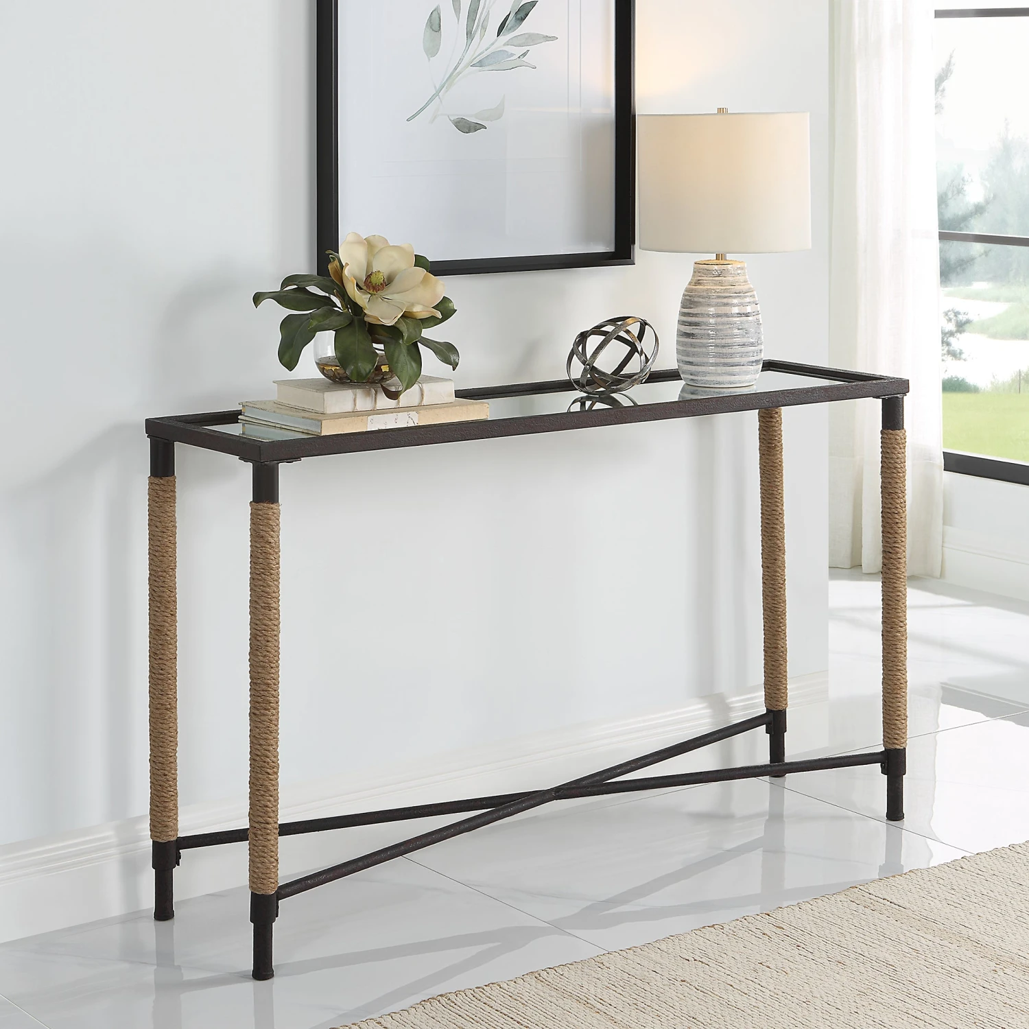 Uttermost Braddock Coastal Console Table 4 Uttermost Braddock Coastal Console Table - Image 4