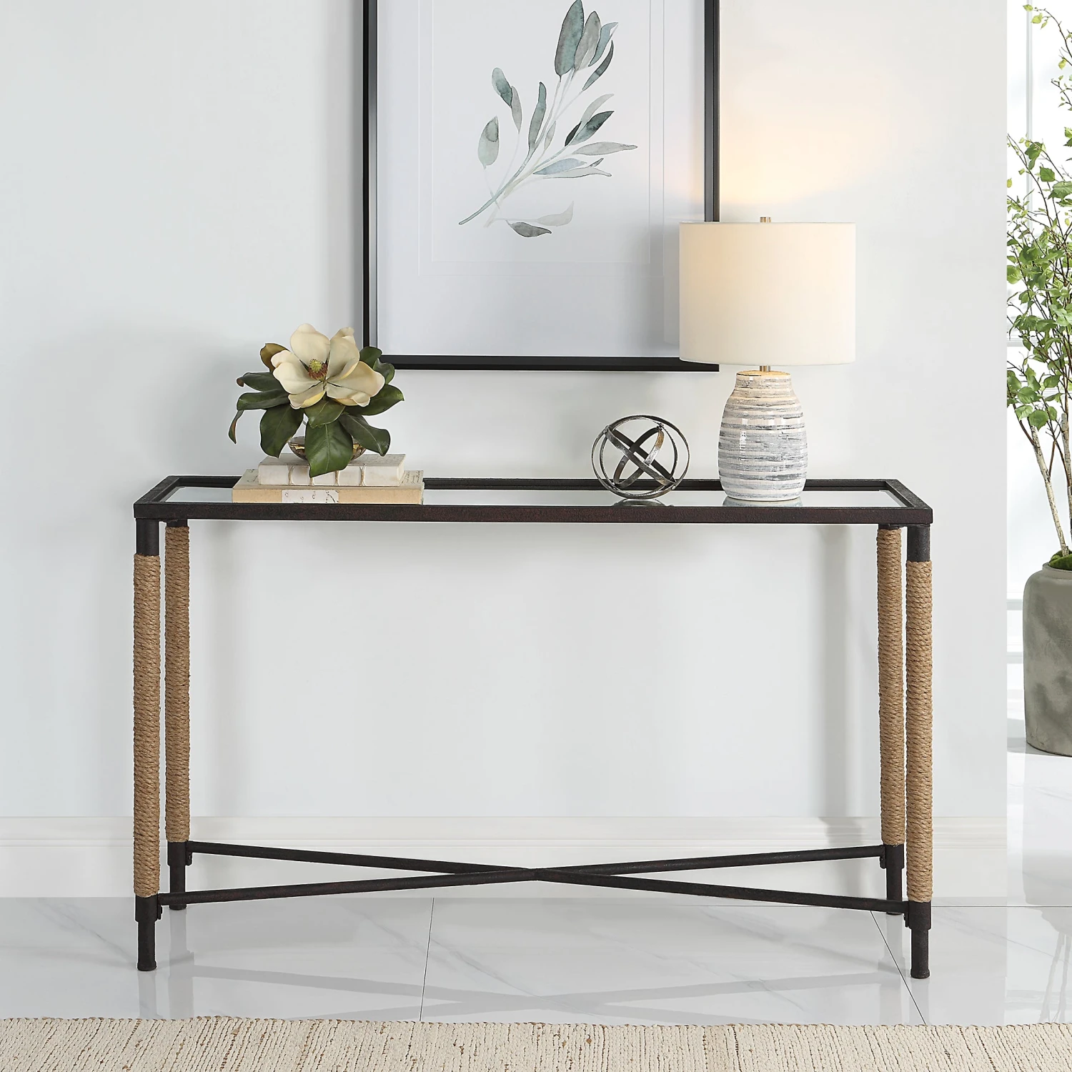 Uttermost Braddock Coastal Console Table 2 Uttermost Braddock Coastal Console Table - Image 2
