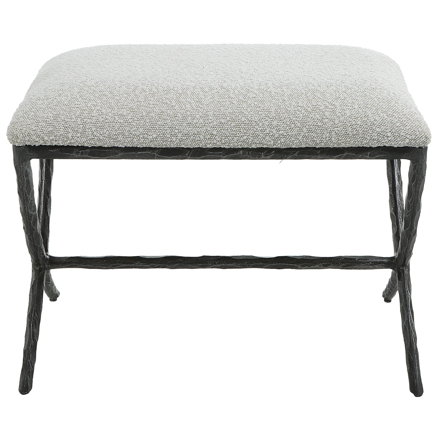Uttermost Brisby Gray Fabric Small Bench 1 Uttermost Brisby Gray Fabric Small Bench
