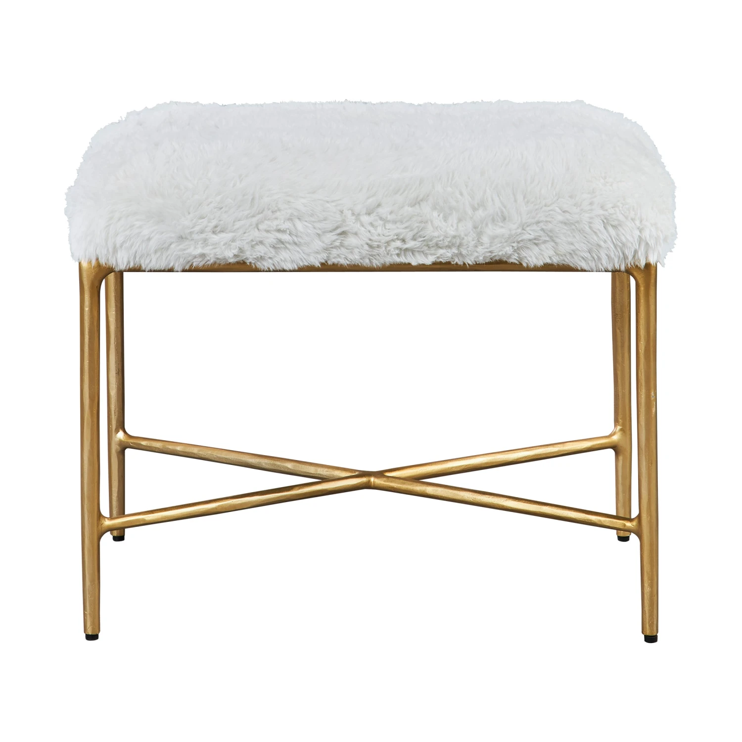 Uttermost Charmed Sheepskin Small Bench 3 Uttermost Charmed Sheepskin Small Bench - Image 3