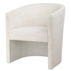 Uttermost Encompass White Fabric Dining Chair