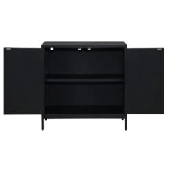 Uttermost Beswick Black 2 Door Cabinet -Grayson-Living FURN 5424 50063 A2 DOORS OPEN