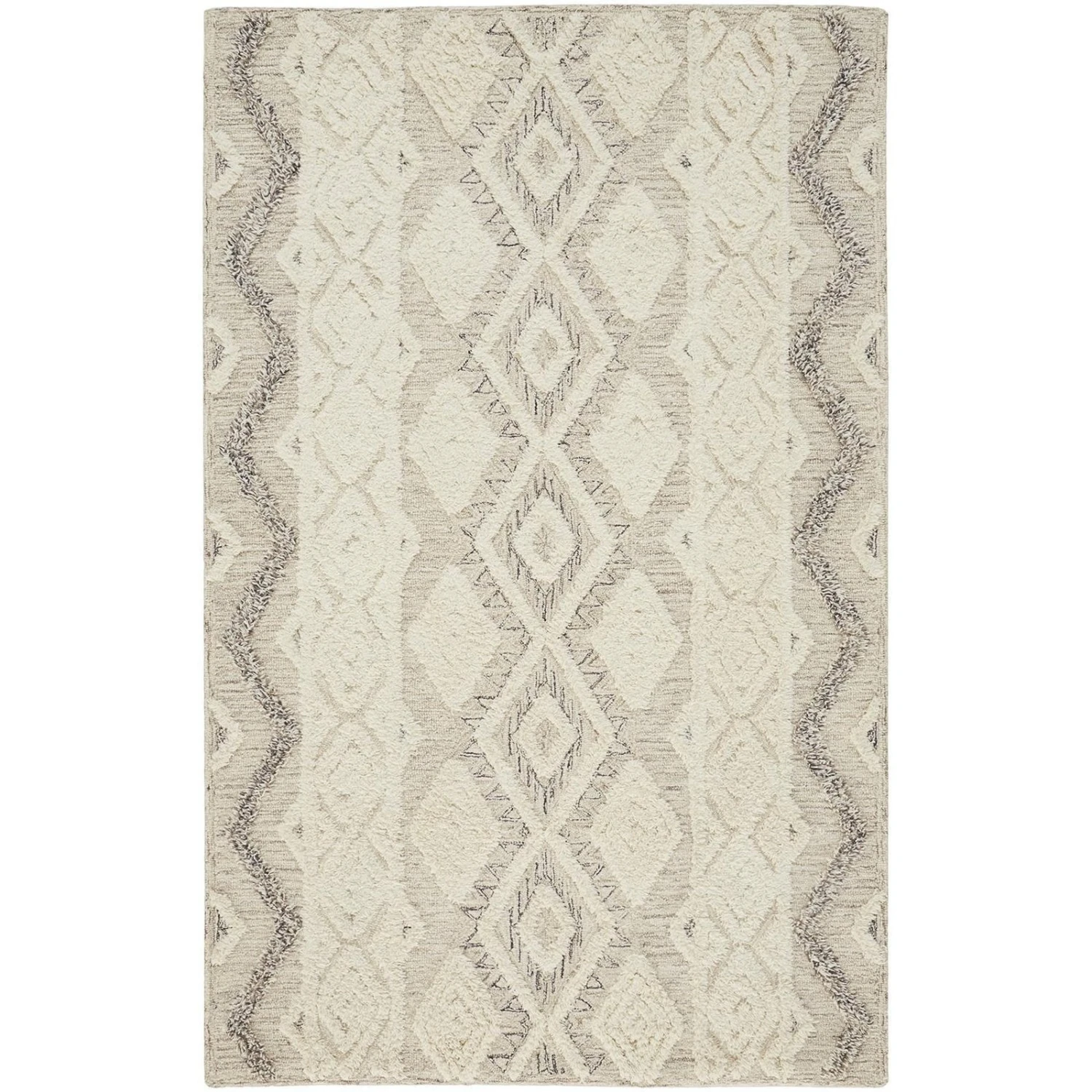 Feizy Anica 8006F Rug In Ivory / Gray 1 Feizy Anica 8006F Rug In Ivory / Gray