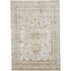 Feizy Aura 3738F Rug In Gold / Beige